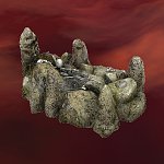 Sacrificial Altar, Burnt Tree & Edifice