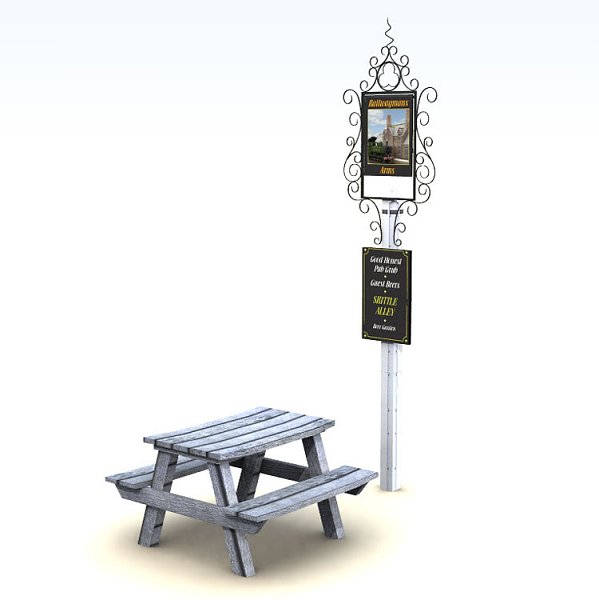 Pub Sign and Table